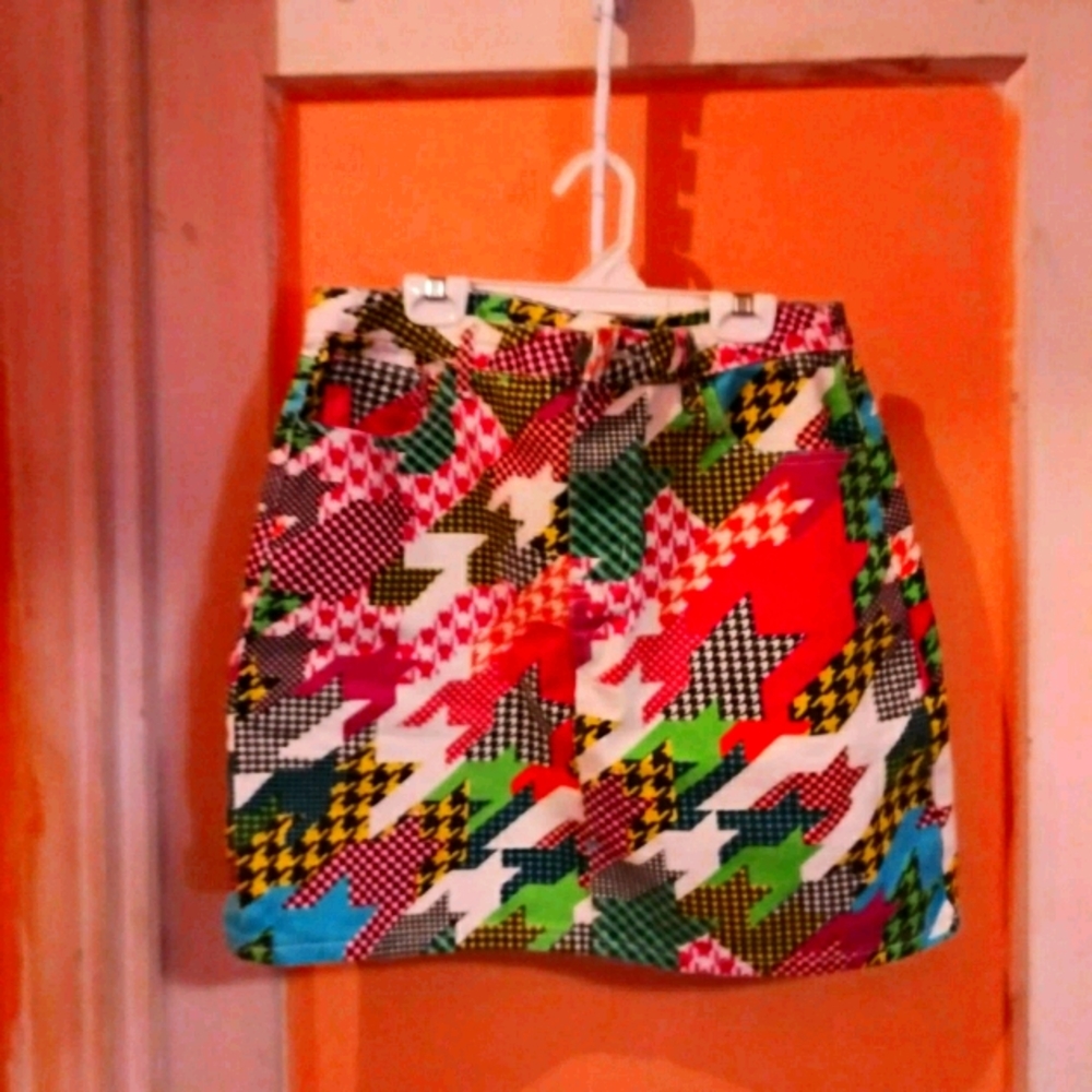 Schein women's large multicolored miniskirt